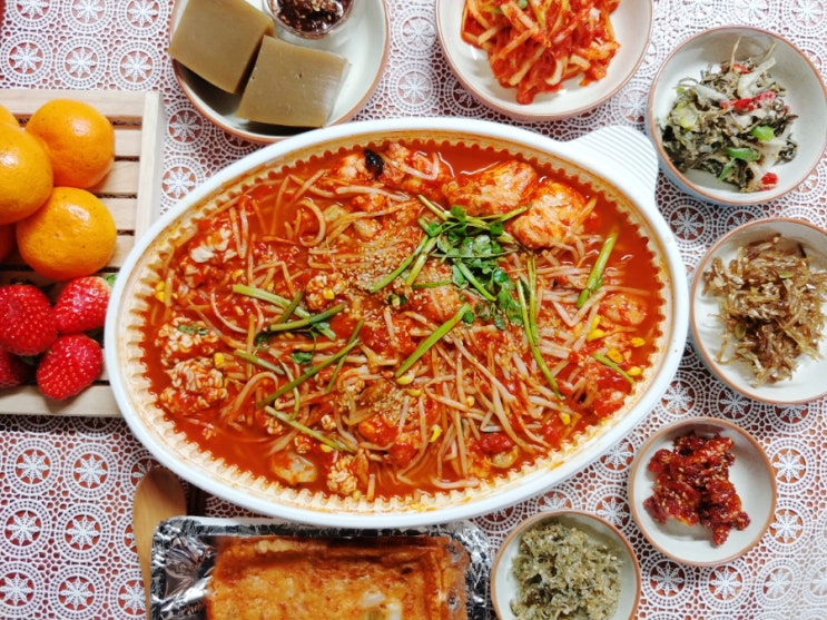  구월동 아구찜 포장했어요 청춘아구알곤이찜