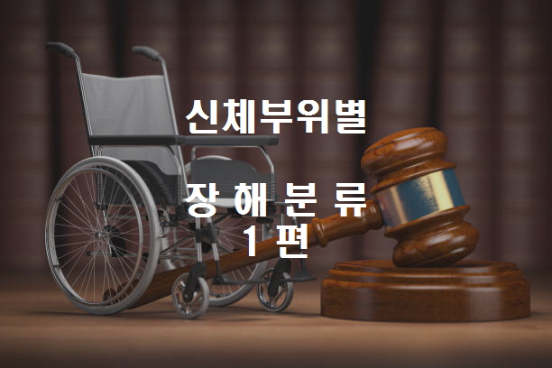 장해분류표에 의한 신체부위별 장해등급, 신체부위별 장해율 13개중 8개(눈,귀,코,씹는장해,외모추상,척추,체간골,팔의 장해) 1편