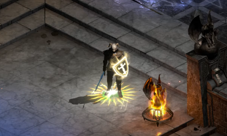  걸어서 카생 속으로 산책딘 용드림딘 4프레임 팔라딘 디아블로2 Diablo2 Resurrected