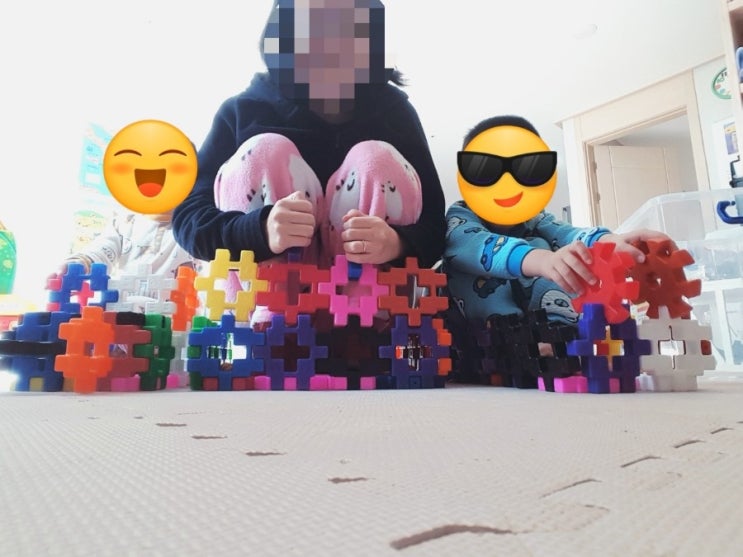  블록으로 썰매 만들기_5세, 3세 겨울 주제 집콕놀이 (가정 놀이터_쌓기 영역)