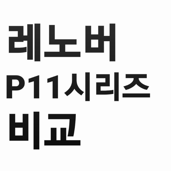레노버 P11 시리즈 비교