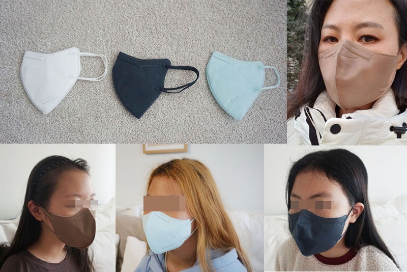 얼굴이 갸름해보이는 카이 참존마스크와 아에르마스크 중형 비교