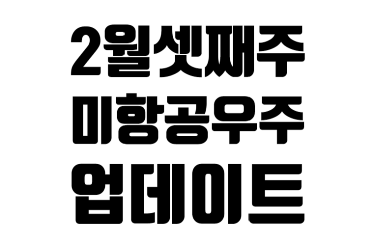 2월 셋째 주 미 항공 우주 종목들 소식