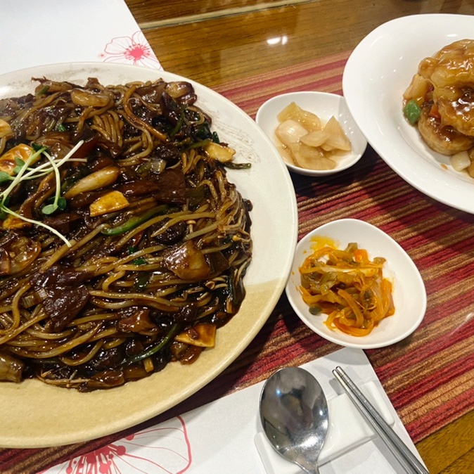 나주혁신도시 중국집 이화원 쟁반짜장이랑 꿔바로우 먹었다