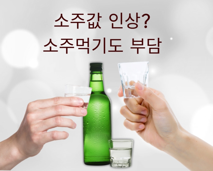  소주값 인상 술집과 식당 소주 5천원? 6천원? 소주먹기도 부담스럽네