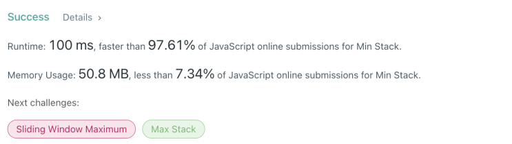  [LeetCode] 155. Min Stack (JavaScript)