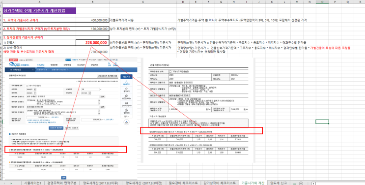  건물의 기준시가는 어떻게 구하죠?