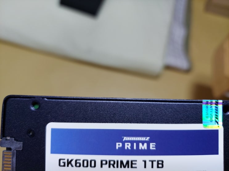  타무즈 GK600 Prime 1TB 불량 나사홀에 SSD 녹색 기판
