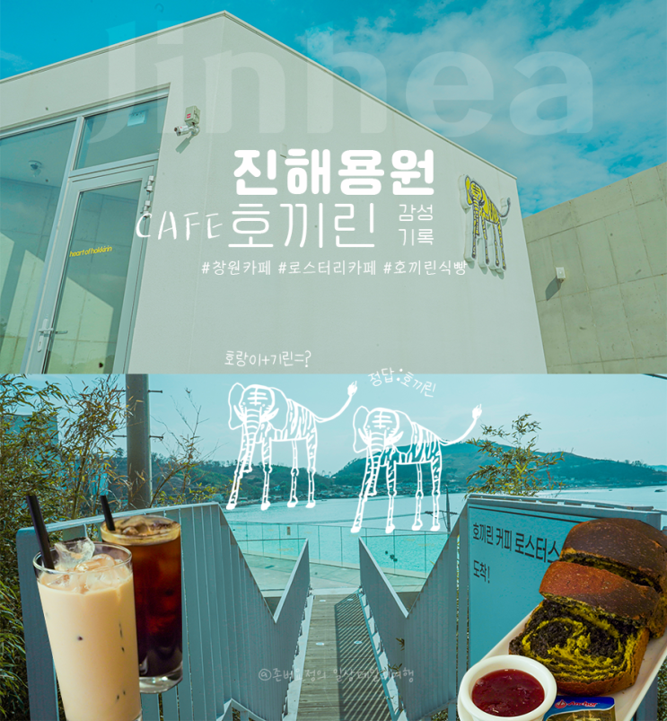  진해용원맛집: 2월엔 대구뽈살이 오동통한 '강나루'에서 대구탕 + 기괴한 로고에 이끌려 용원바다를 한눈에 '카페 호끼린'