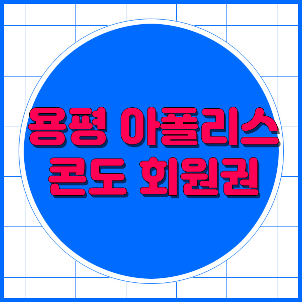  용평아폴리스회원권 89평, 60평 급매물정보를 알려드립니다.
