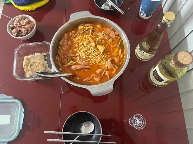  땅스부대찌개 호평점 후기에요~