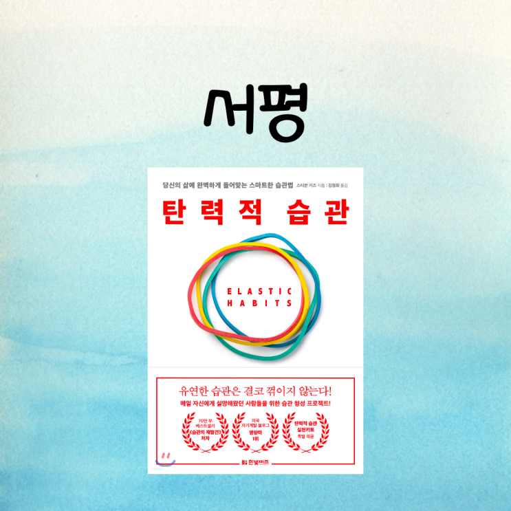  탄력적 습관 - 작심삼일에 힘들어 하는 분들을 위한 책[서평]