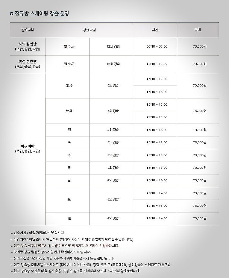  목동 아이스링크 강습 비용 가격 준비물, 평일 이용 어떨까