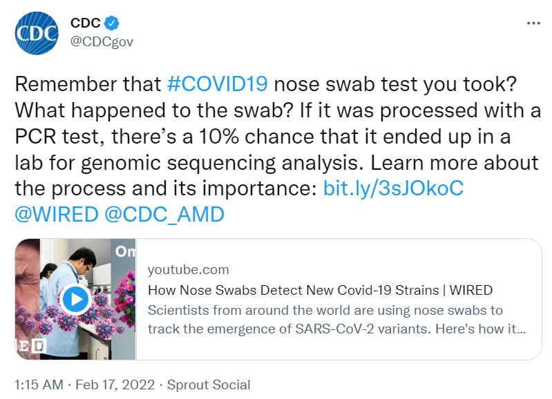 미 CDC, PCR검사가 유전자 염기서열 수집임을 인정하는 트윗 날림 : 네이버 블로그