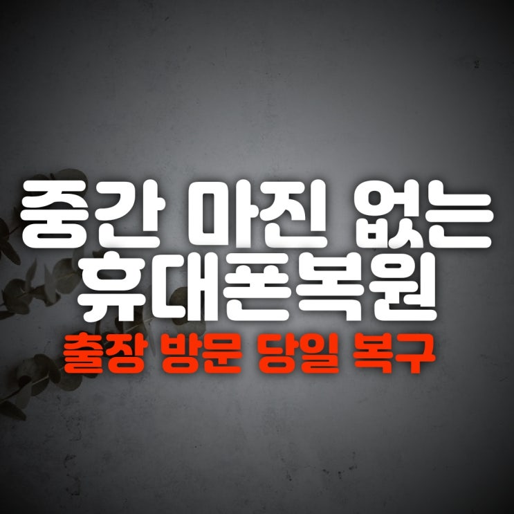  부산휴대폰데이터복구 문자 카톡까지 / 갤럭시 삭제 연락처 메시지 사진 갤러리 스마트폰복원(부산핸드폰복구)