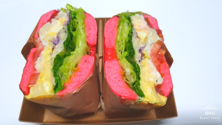 문정역 예쁜 샌드위치 베이글! 다양한 색의 빵 선택! *베이글카페*