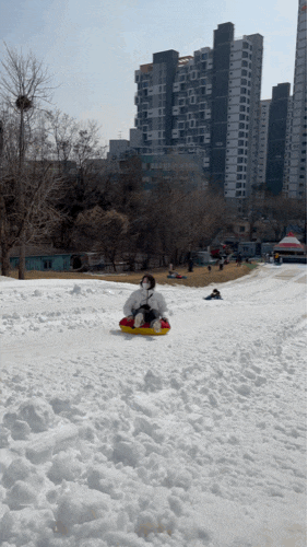 서울 겨울 데이트 코스 ‘어린이대공원 눈썰매장’