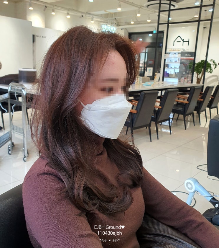  희안헤어 윤경 수석실장님 탈색없이 브라운 후기