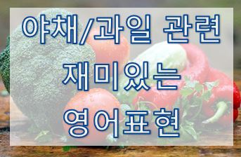  야채, 과일 관련 재미있는 영어 표현 1