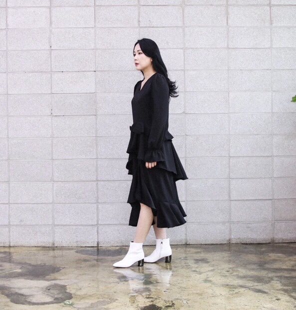  설레이는 봄날엔, 셔링 티어드 원피스