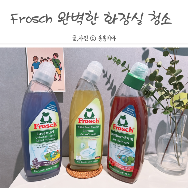 화장실청소 세제 프로쉬 변기세정제로 깔끔하게!(고양이 화장실청소)