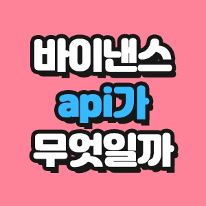  바이낸스 api가 뭘까?