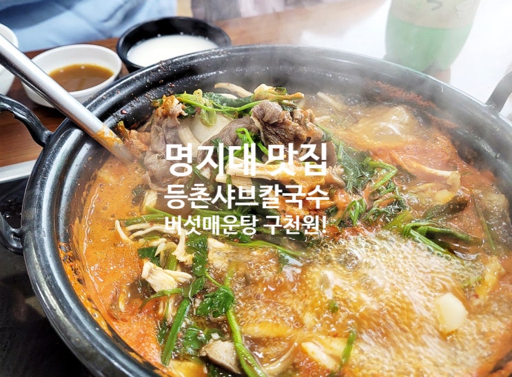  서대문구에서 오래된 동네 명지대 홍은동 맛집 등촌샤브칼국수 가볼까?