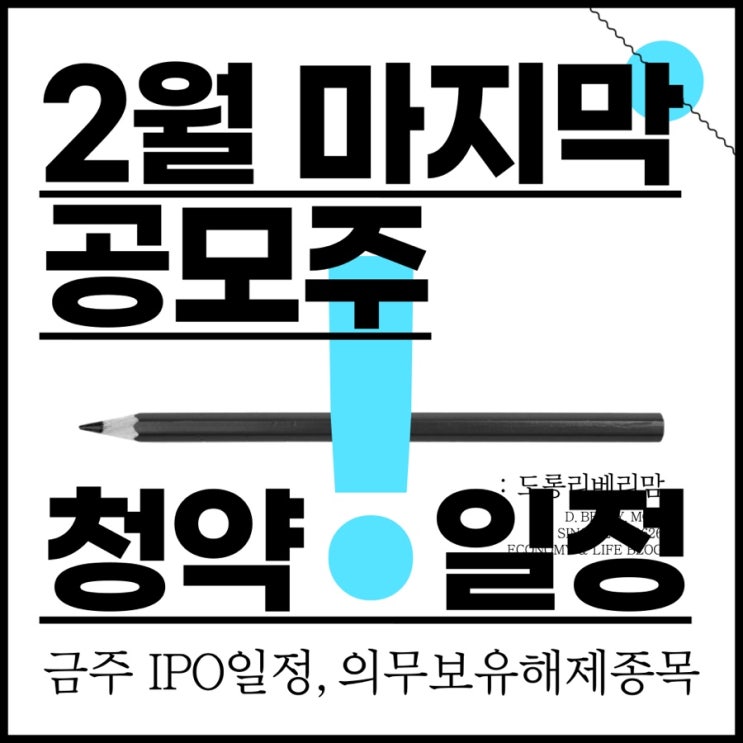 2월 마지막주 공모주 청약 일정 (ft.비씨엔씨, 노을, SK증권스팩7호)