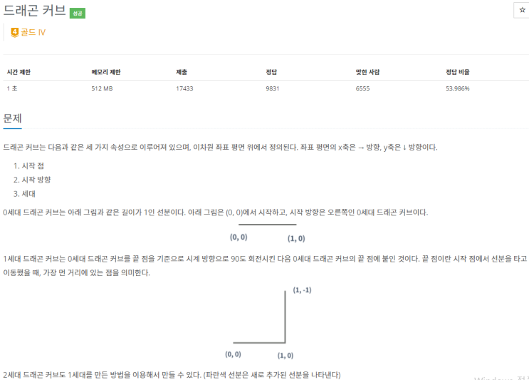  boj_15685_드래곤커브