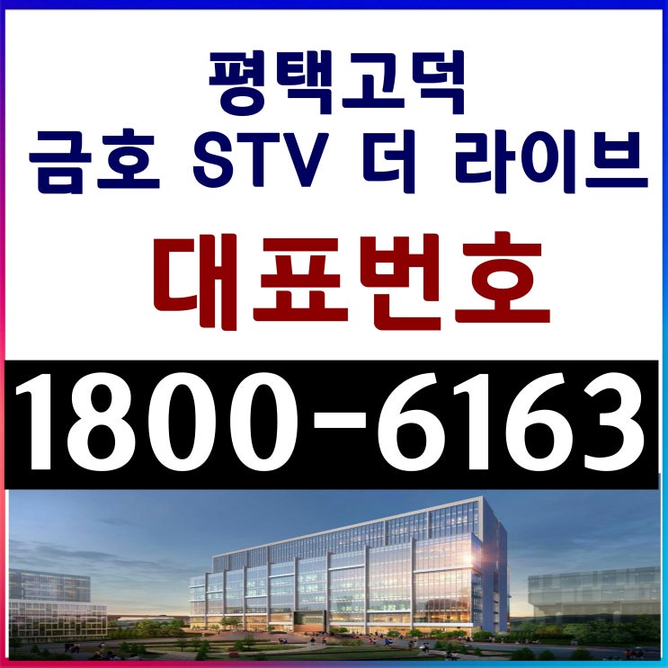 평택 고덕신도시 / 평택고덕 금호 STV 더 라이브 지식산업센터 분양