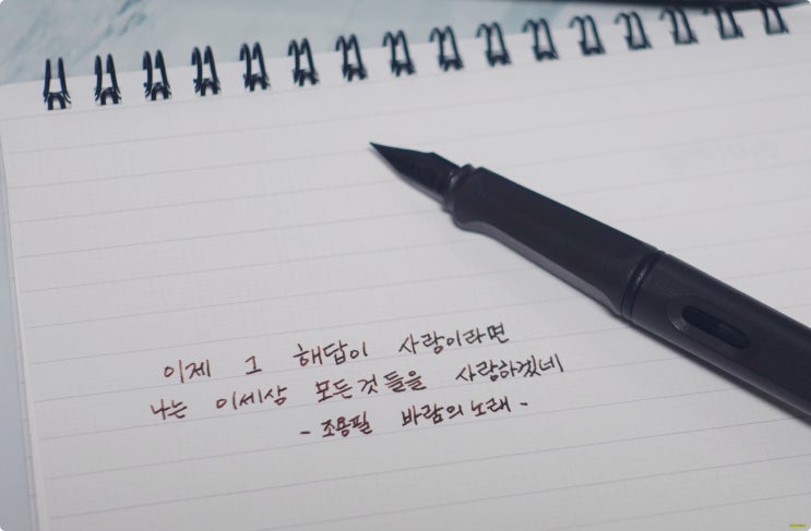  라미 사파리 만년필 차콜(매트) 블랙으로 월요일 시작