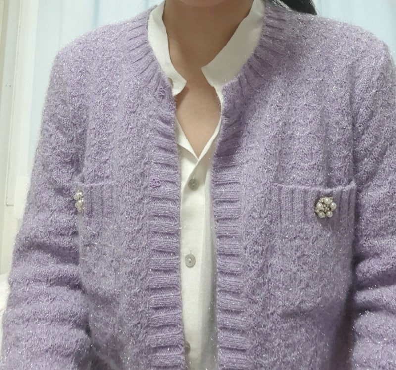 마쥬 보라 가디건(루렉스 주얼리버튼 가디건) 후기!