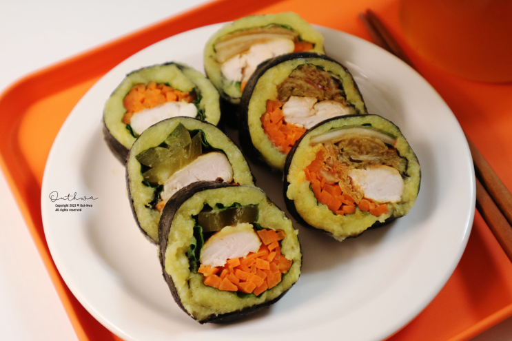  은근 중독성 있는 고구마김밥 만들기 (다이어트 요리)