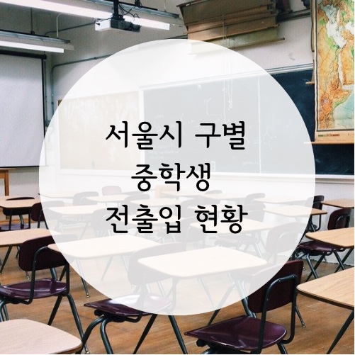  서울시 구별 중학생 전출입 현황