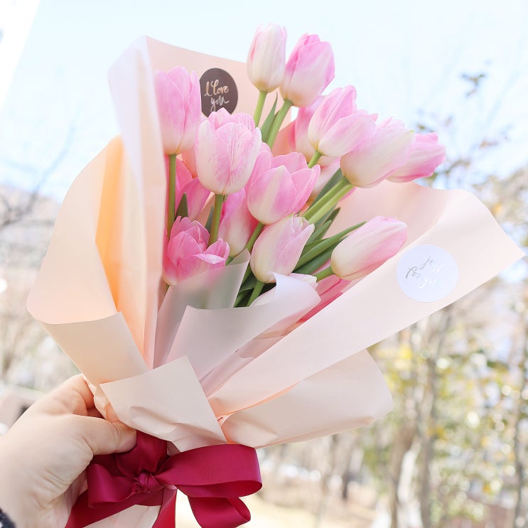  다이소 꽃포장지 사서 유치원 졸업식 꽃다발 완성