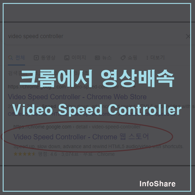 크롬 영상 배속 빨리 보는 방법 Video Speed Controller