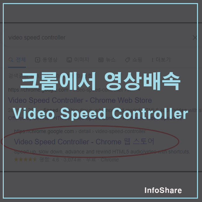  크롬 영상 배속 빨리 보는 방법 Video Speed Controller