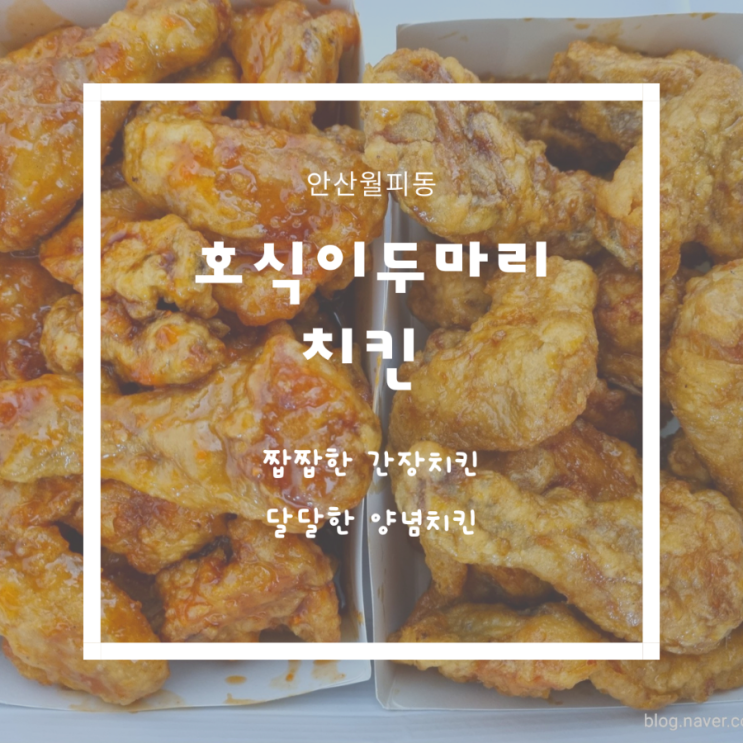  안산월피점 호식이두마리치킨(양념 간장치킨)요기요에서 주문하고 포장해왔어요