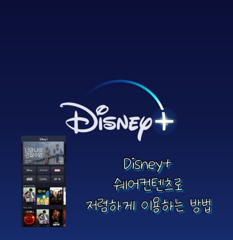  국내 최저가 OTT 공유 서비스 쉐어컨텐츠로 디즈니플러스 이용한 후기
