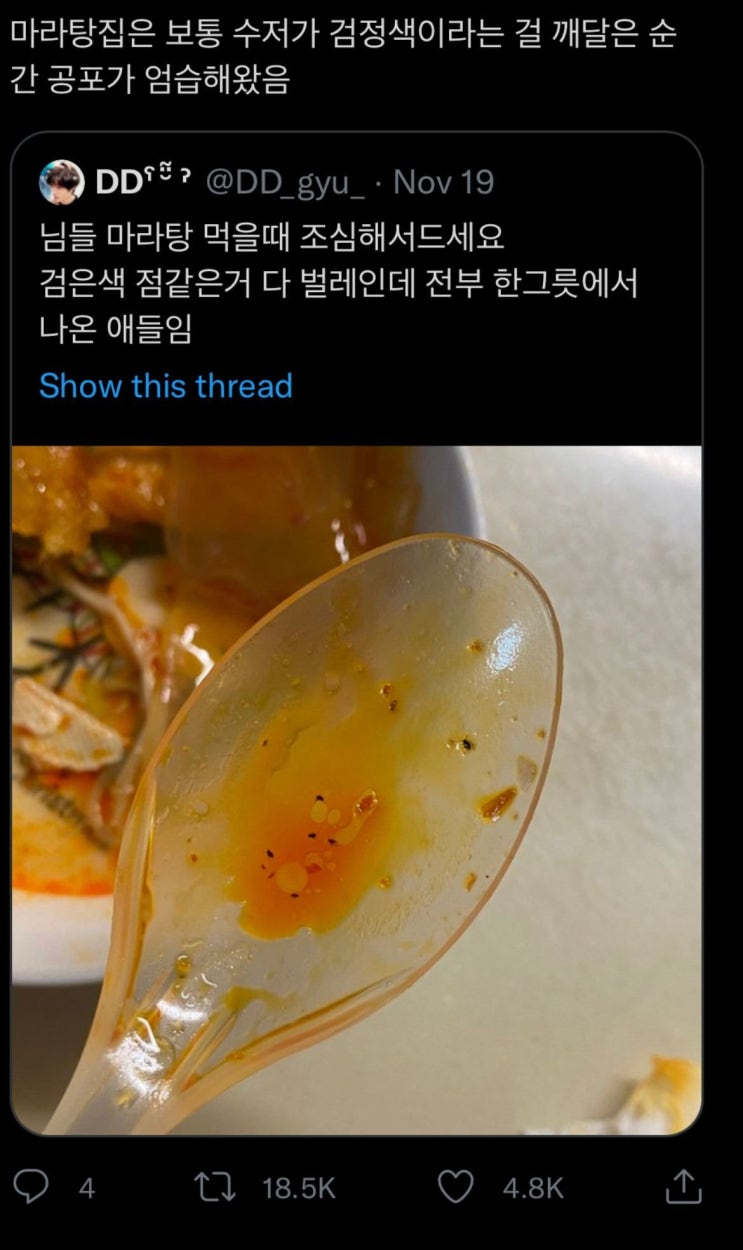  충격적인 중국음식 마라탕 위생 벌레 수준