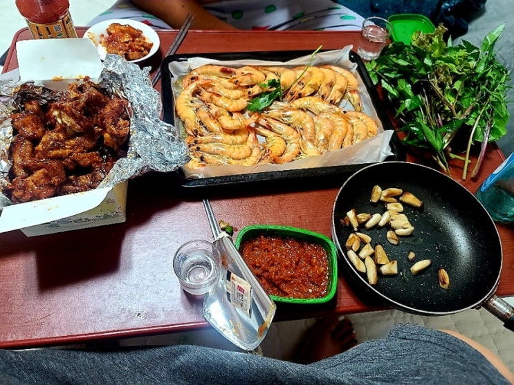  집밥 서선생의 새우구이+통닭