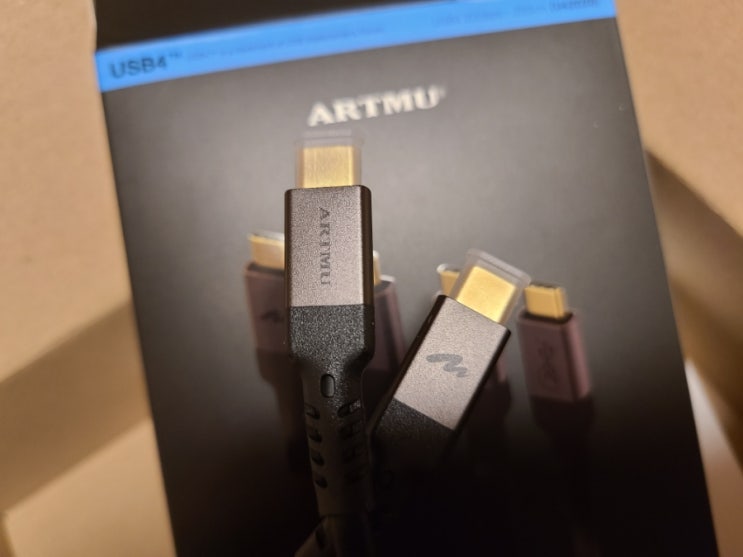  [개봉기] 아트뮤 USB4 100W C to C 케이블 (20Gbps, C타입 PD충전, 4k 모니터)
