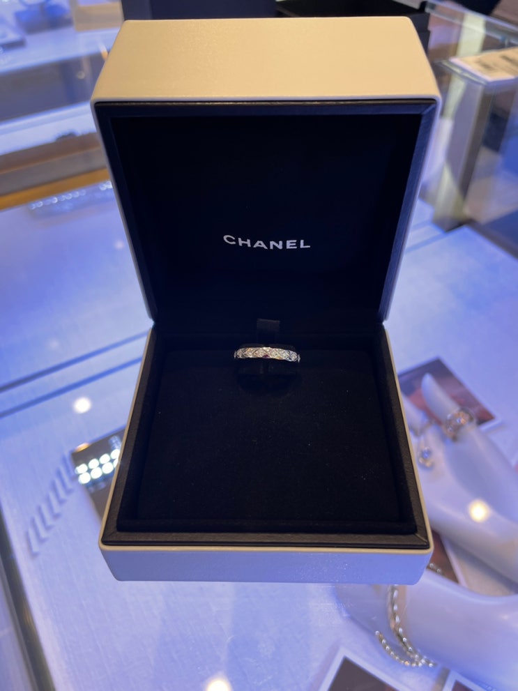 :: 샤넬 코코크러쉬 미니 풀다이아 화이트골드 링/ 다이아 가드링 추천(feat. 샤넬 쥬얼리박스)