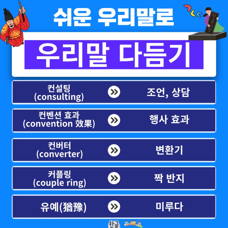  [2월 24일 한글사랑] 외래어, 외국어, 한자어를 쉬운 우리말로 다듬어서 사용해 보기-다듬은 말