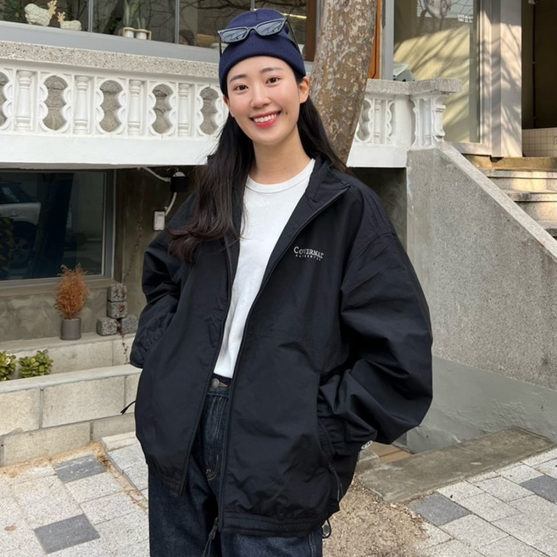 여성 바람막이 추천 커버낫 빅로고 트랙자켓 어때