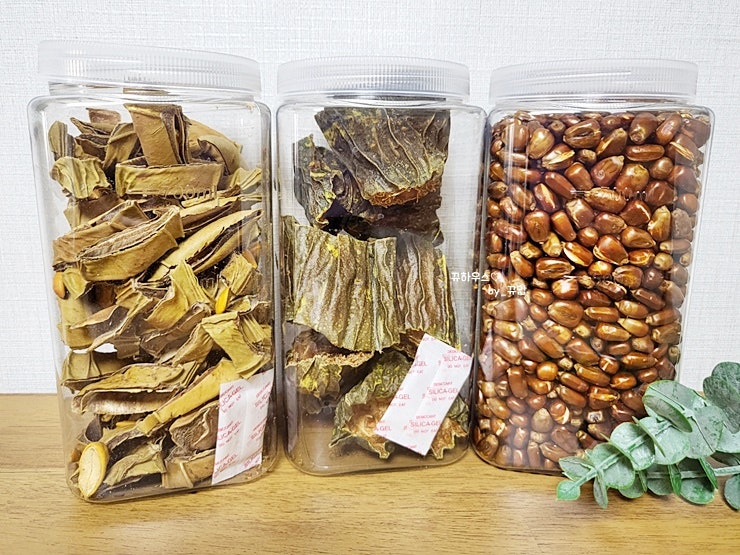  작두콩과 수세미를 넣어 아이와 함께 마셔요