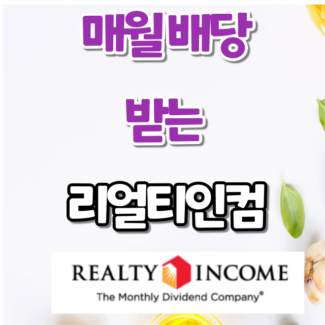 매월 월세처럼 배당받는 리얼티인컴 매월 월세처럼 배당받는 리얼티인컴