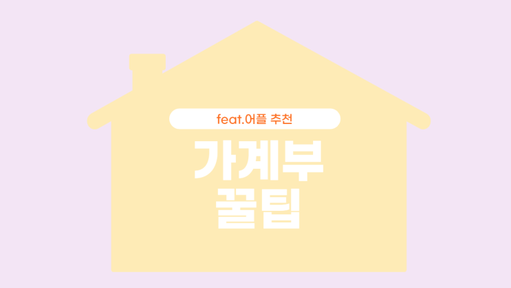  가계부 꿀팁 (feat.어플 추천)
