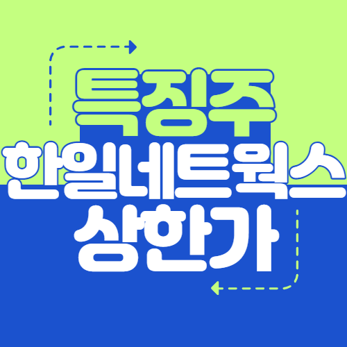  한일네트웍스 , 상한가치며 52주 신고가