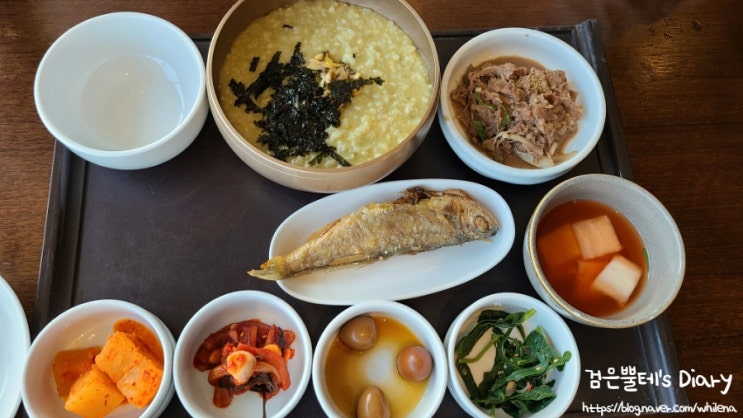 [아이랑 삼척여행#8] 삼척 쏠비치 산책로 일출 & 조식 먹기 좋은 '해파랑' - 사골우거지해장국, 전복죽 정식(생선, 불고기 +영업시간, 메뉴판 / 가격, 할인 쿠폰 等)